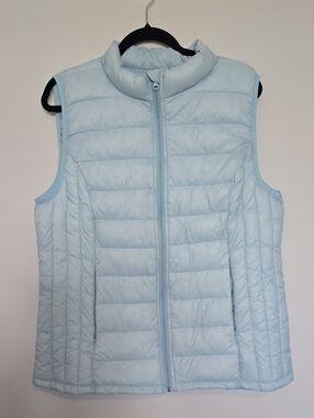 NWT Reel Legends Light Blue Quilted Packable Vest